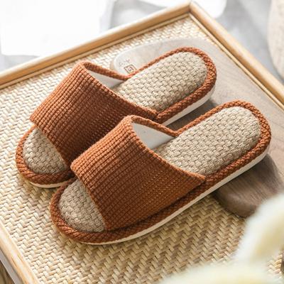 Hemp Women Home Shoes Men House Slippers Summer Comfortable Slides Couples Indoor Shoes