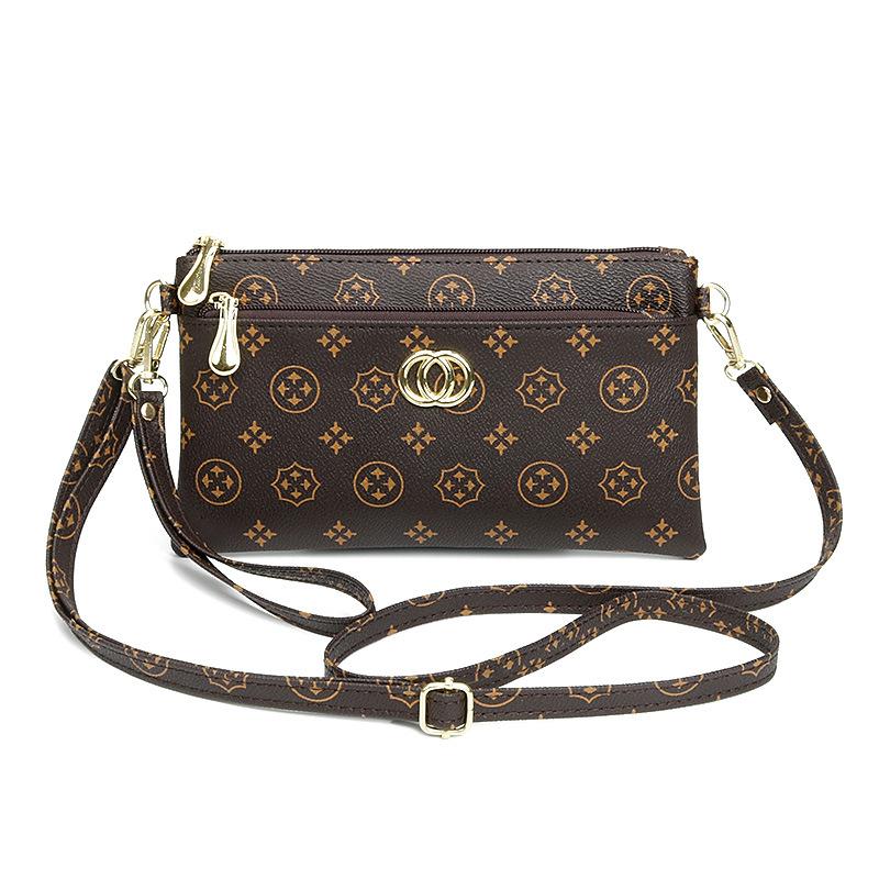 New Small Square Bag Fashion Middle Aged Mom Shoulder Bags Solid Mobile Phone Bag Leisure Versatile Women Portable Crossbody Bag