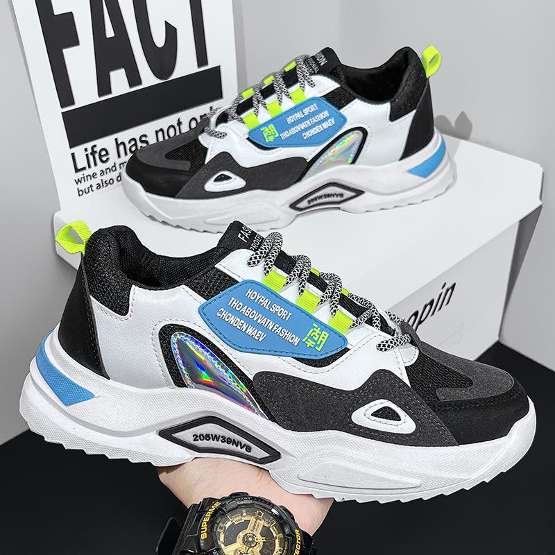 Spring Men's Shoes New Summer Breathable Teenagers Sports Running Casual Internet Celebrity Hot Daddy Trendy Shoes