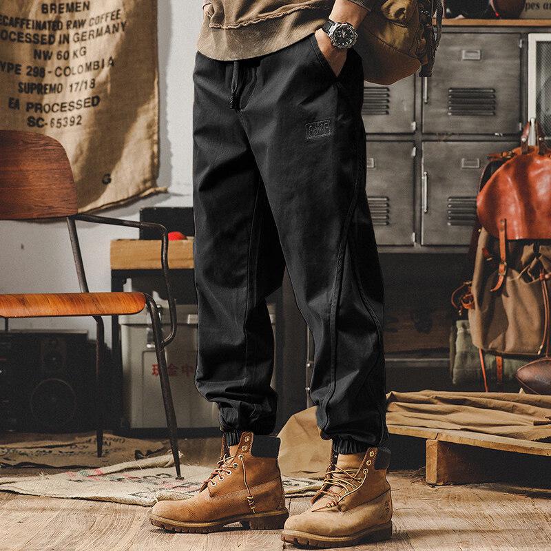 

Men s American Retro Loose Workwear Cargo Pants L