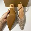 Sandali Estivi Donna Tacco Alto Soleist Punta Aperta Trasparente Sandalo Slingback Elegante Moda Donna Decorazione Perle