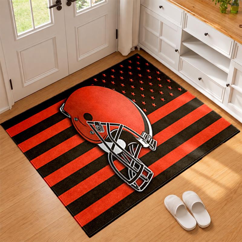 Cleveland Browns Carpet Door Mat for Living Room or Bedroom Protective Mat Under Chair Office Decoration Christmas Gift Birthday Present