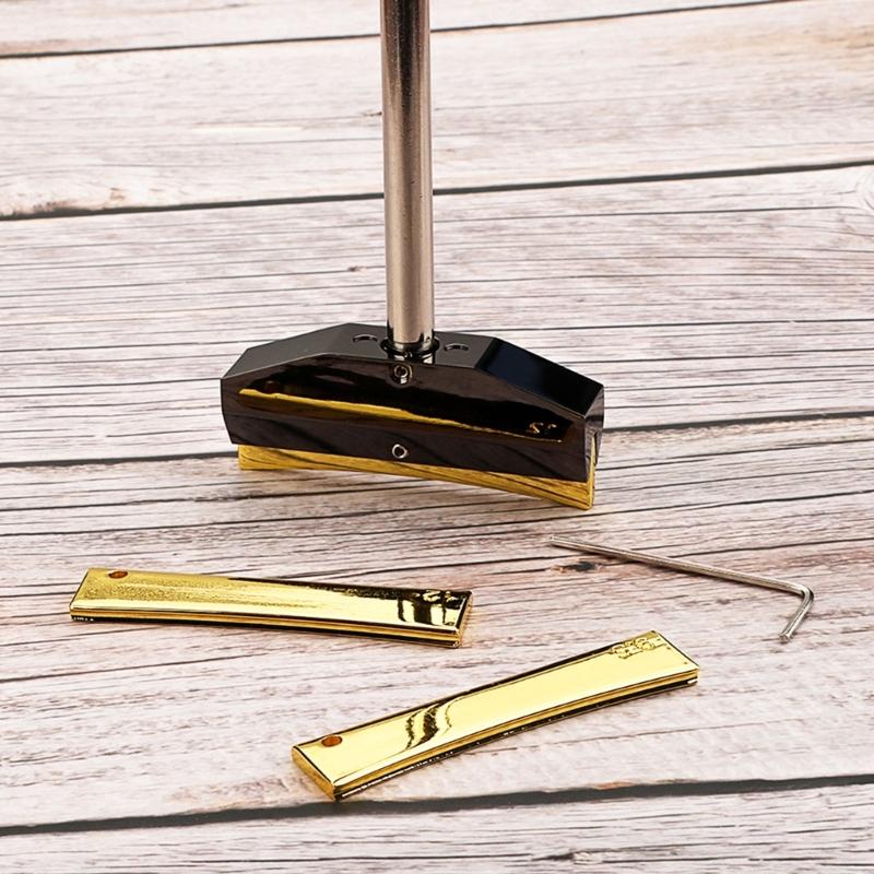 Professional Guitar Fret Press Tool with 3 Radians Inserts Alloy Texture for Precise Electric Bass Instrument Repair