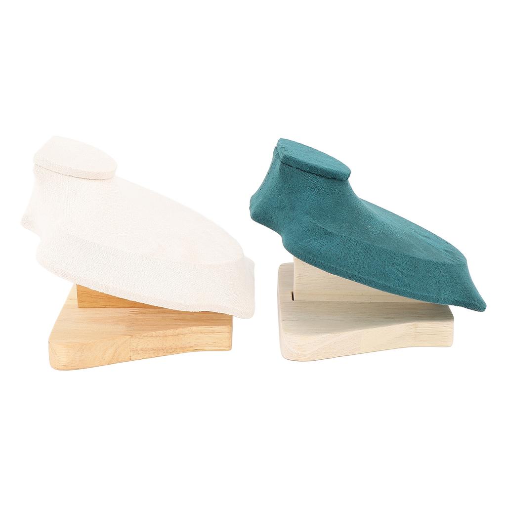 2pcs Necklace Earring Jewelry Display Stand Velvet Necklace Holder Organizer Rack for Countertop Displays and Jewellery