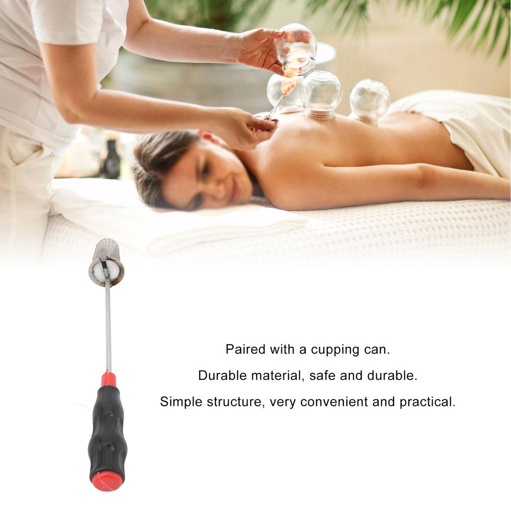 Schröpfzündstab Schröpfstab Edelstahl Tragbar Verbrühschutz Schröpfzündstab für Salon Massage SPA
