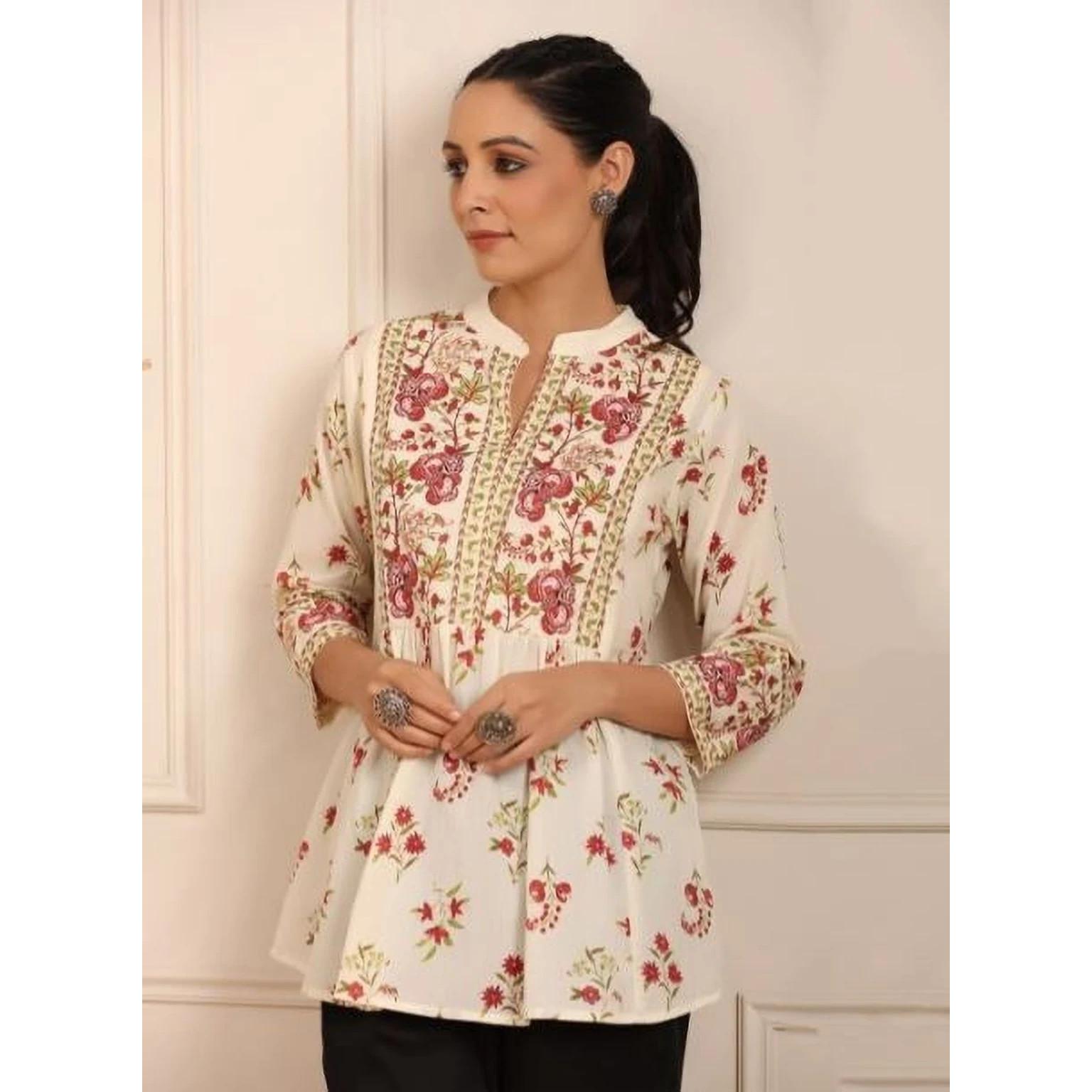 Женский офисный праздничный топ-туника курти комплект индийский болливудский этнический короткий курта S