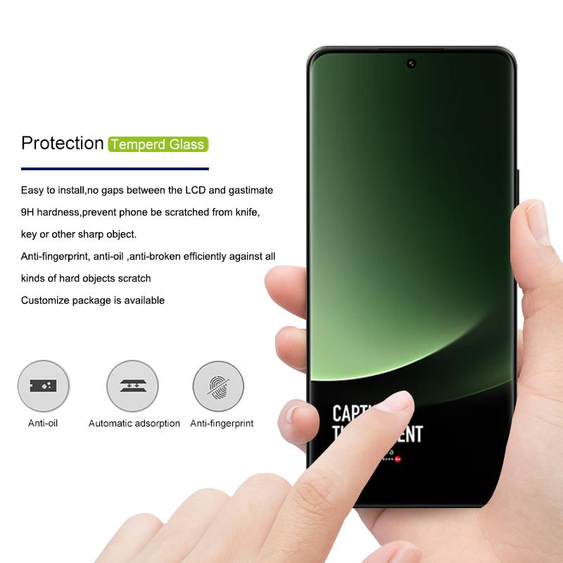 

MOCOLO For Xiaomi 13 Ultra Full Coverage Screen Protector 3D Curved Full Glue Tempered Glass Film Black