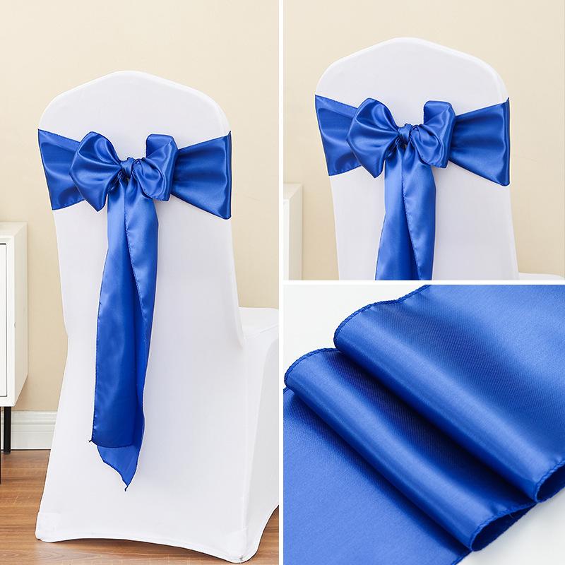 Jedwabna Wstążka Muszka Dekoracje Oparcia Krzesła na Wydarzenia Wesela Imprezy Pokrowce na Krzesła z Akcentem Kokardy Motylkowej