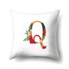 Polyester Pillowcase Watercolor Flowers Car Decoration Print 26 English Letters Home Cushion Cover