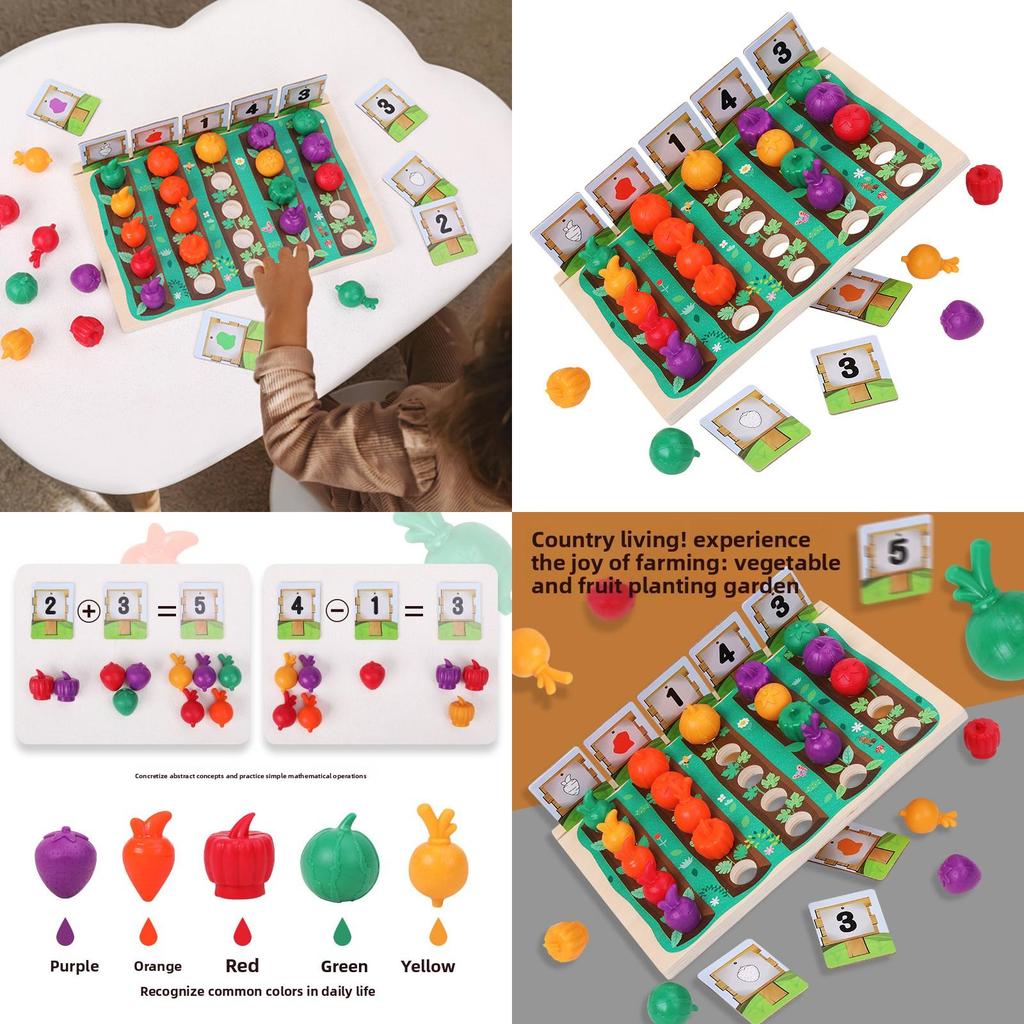 Wooden Fruit And Vegetable Garden Play Set For Childrens Early Education And Learning