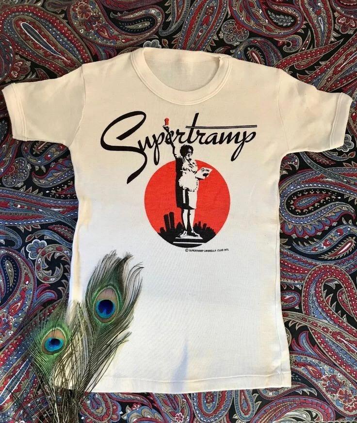 Supertramp 1970s 1979 Band Tee T Shirt white Music Unisex T-Shirt XXL