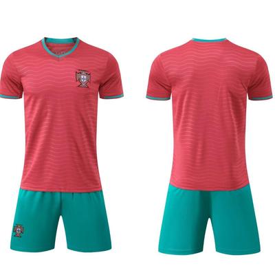Fotbalový dres národního týmu Portugalska (Zelené šortky), Dres velikost 14 až 3XL, pro děti i dospělé.