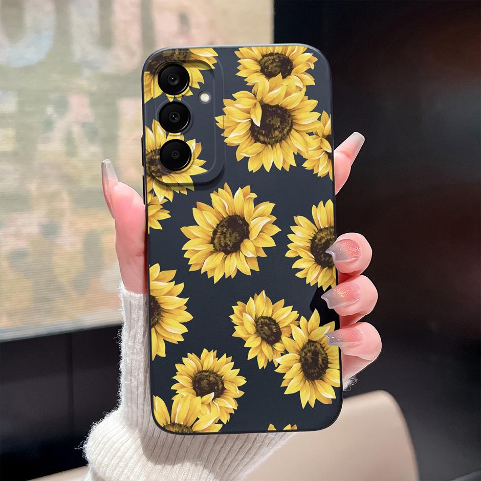 For Samsung Galaxy A25 A26 A36 A56 5G Case Cute Flowers Silicone Soft Protective Cover For SamsungA25 A26 A36 A56 Fundas Coque