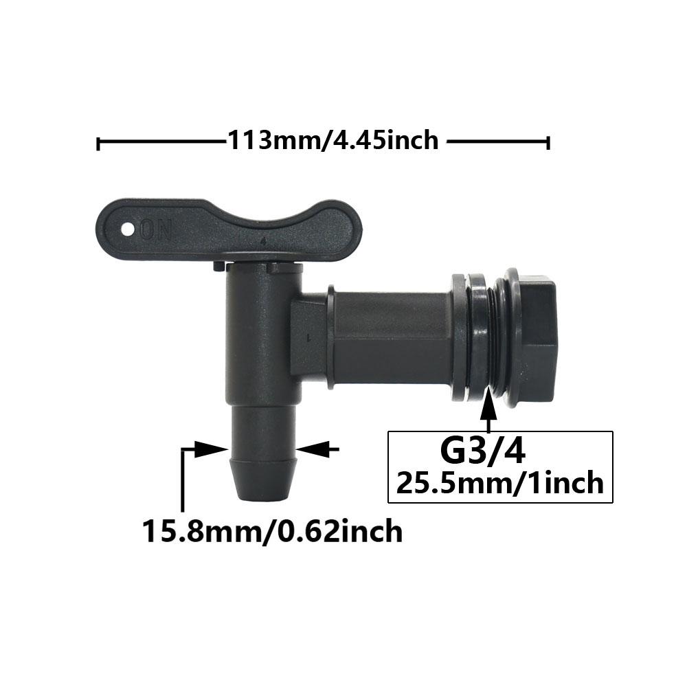 

3/4 IBC Tank Tap Adapter Coarse Thread S60 to 5/8 Hose Garden Water Tanks Faucet Replacement Connector Valves