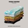 Trendy Industrial Tie-Dye Thick Socks - Unisex Mid-Tube, Autumn/Winter Style