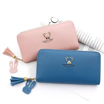 Women's Wallet Long Zipper Bag PU Wallet Coin Purse Zipper Bag Card Bag