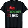 Funny Christmas Shirt Nice Naughty I Tried Holiday Xmas 2024 T-Shirt