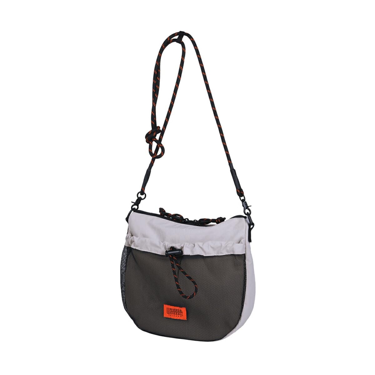 

Shoulder Bag Nylon Bag Mesh Shoulder Bag Lightweight Stylish Brand [Universal Overalls] (OS, LGRY)