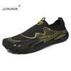 Canyoning Shoes Men's Lightweight, Anti-slip Breathable Outdoor Wading Shoes Men Flat Fashion  Hollowed-out Casual Shoes Men