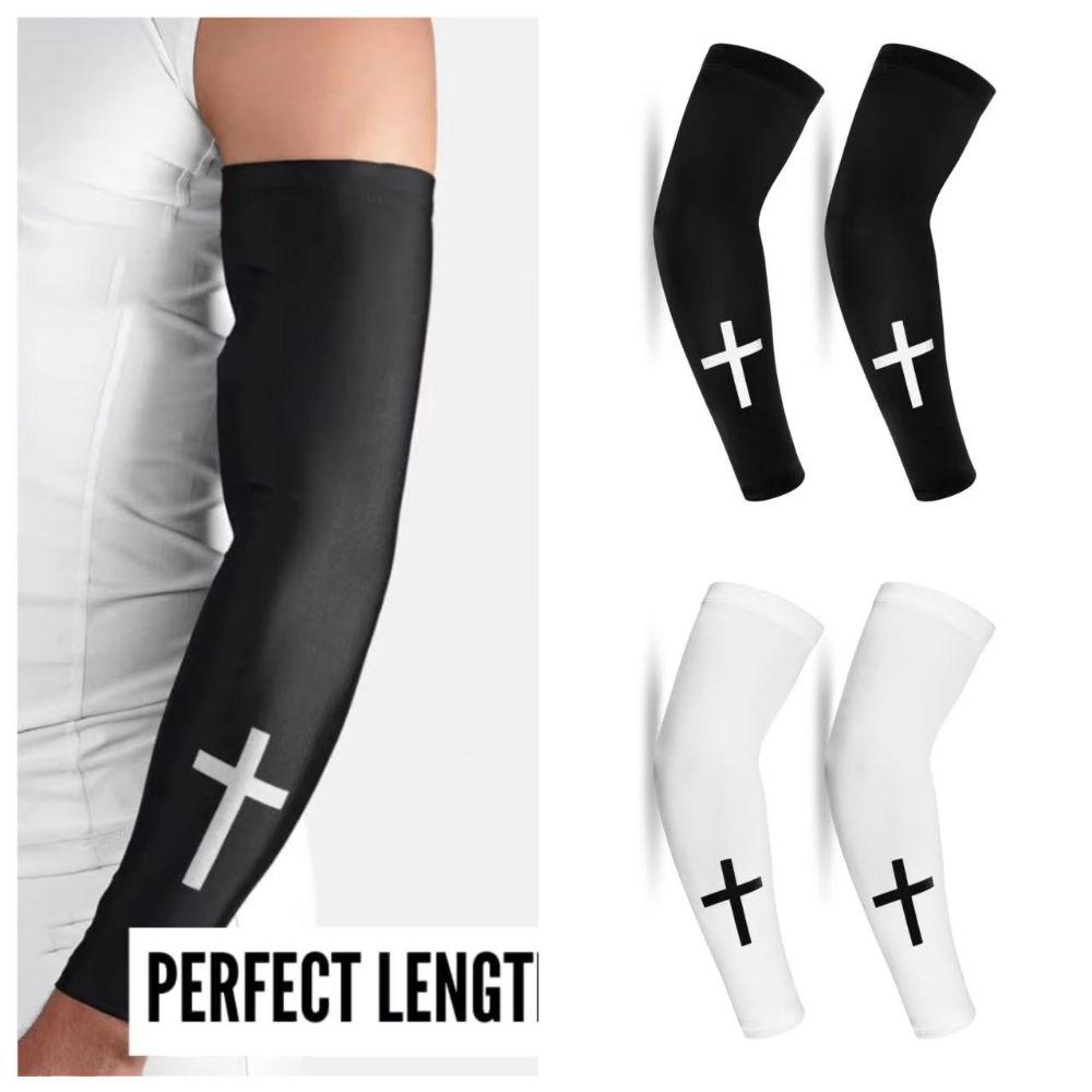 

Elastic Arm Sleeves Anti-UV Arm Cover Fashion Cycling Arm Muffs Unisex білий