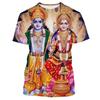 Moda Estiva Nuovi T-shirt Grafiche India Shiva Per Uomo Tendenza Casual Personalità Stampati Oversize Girocollo Manica Corta Magliette Top