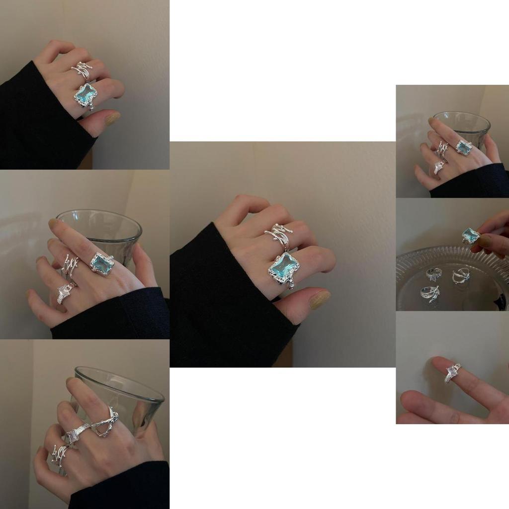 Elegant Geometric Silver Plated Adjustable Ring For Women Unique Design Gift Idea