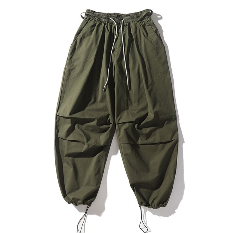 American-Style All-Cotton Washed Breathable Loose Wide-Leg Straight-Leg Jogger Cargo Pants for Men, Autumn Casual Pants