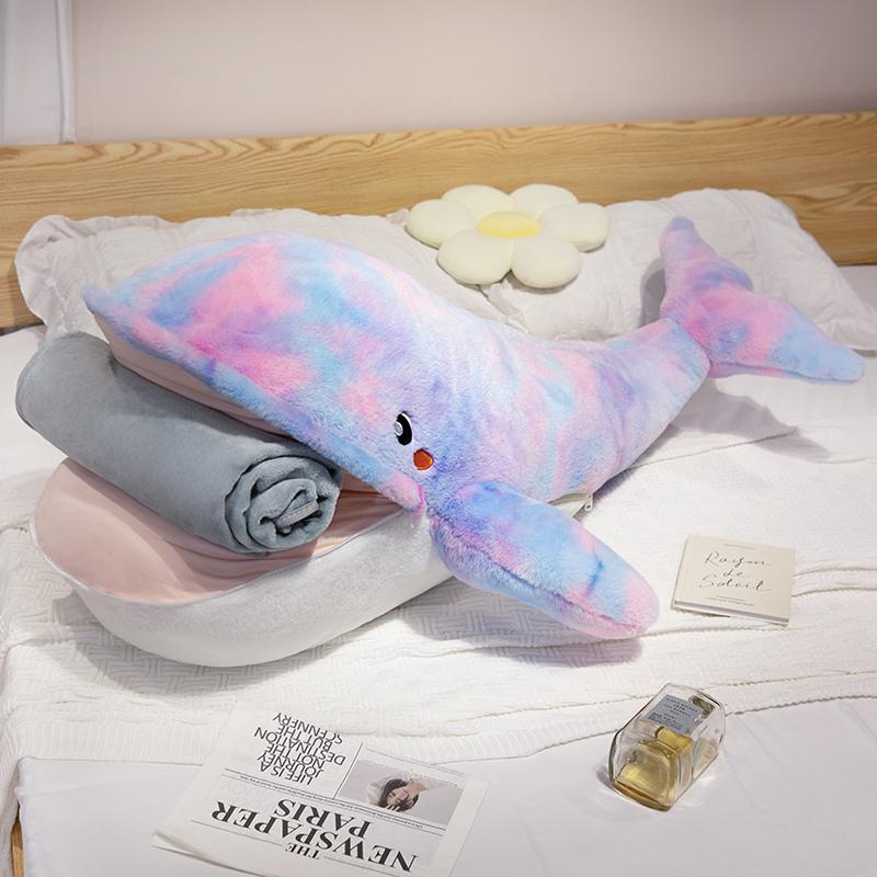 Cute Whale Plush Toys Lovely Soft Stuffed Cartoon Doll Pillow Funny Animals Sofs Home Decoration Sleeping Pillow Birthday Gifts