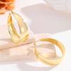 Simple and Elegant Smooth Surface C-shaped Earrings, Retro and Niche Geometric Stud Earrings