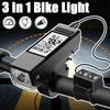 Bike Light 3 In 1 Bicycle Wireless Computer Flashlight LED Bike Front Light Cycling Horn Waterproof USB Headlight Riding Lamp