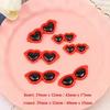 Bag of 100 Round Summer Heart Sunglass Flat Back Resin Cabochons DIY Craft for Souvenirs Artificial Style