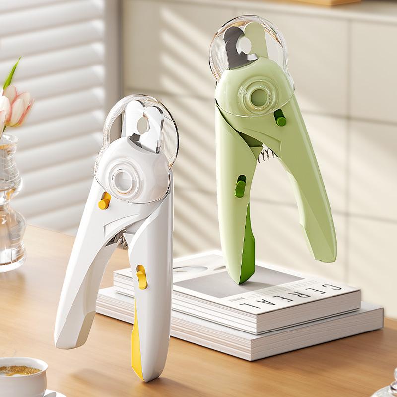 Nail Clippers with LED Light for Dogs and Cats, 2 In 1 Claw Cutter with Nail File, Splash Resistant for Rabbits