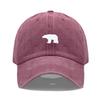 Little Bear Embroidery Baseball Cap For Women Men Fashion Adjustable Soft Washed Cotton Dad Hat Unisex Classic Golf Caps