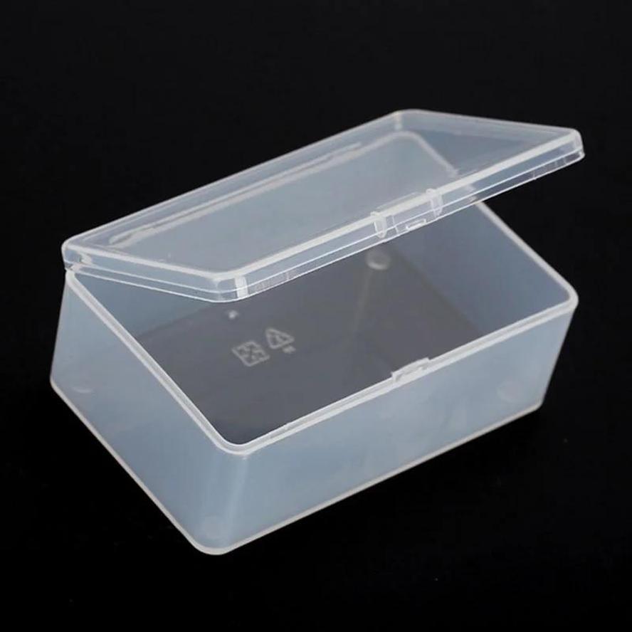 

1Pcs 10*6*3.6cm Small Plastic Storage Box Suitable For Jewelry Beads Earrings Jewelry Container Transparent Square Box Container белый