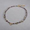 Love Natural Stone Tourmaline Color Pendant Women'S Beaded Necklace Neck Chain Clavicle Chain Premium Sense Simple Versatile Gift