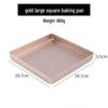 ZISIZ Gold Carbon Steel Square Baking Pan