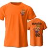 T-shirt Naranjito Uomo Donna Girocollo Espana 82 Mascotte Spagna 1982 Calcio Maglietta Manica Corta Top Casual