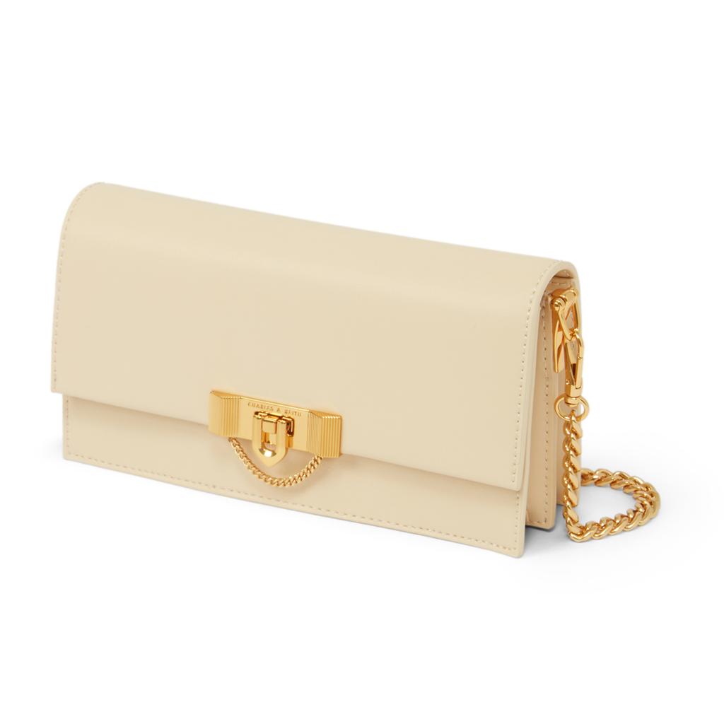 New CHARLES&KEITH PU Crossbody Bag, Shoulder Bag, Wallet Women's Beige/Black/Green/Pink CK6-10701189