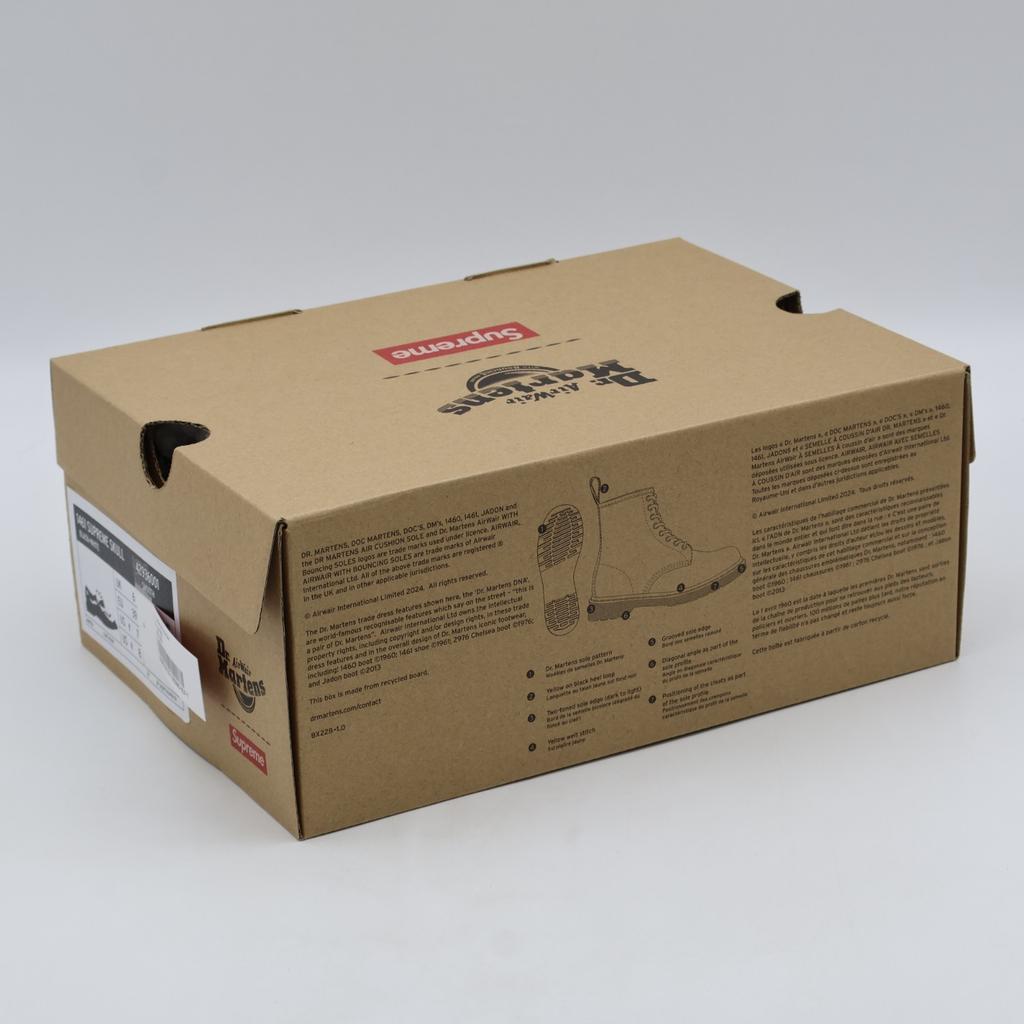 42936001 Supreme Dr.Martens 1461 Totenkopf 3-Loch Schuh Schwarz Weiß (25FW Woche 14) (Männer