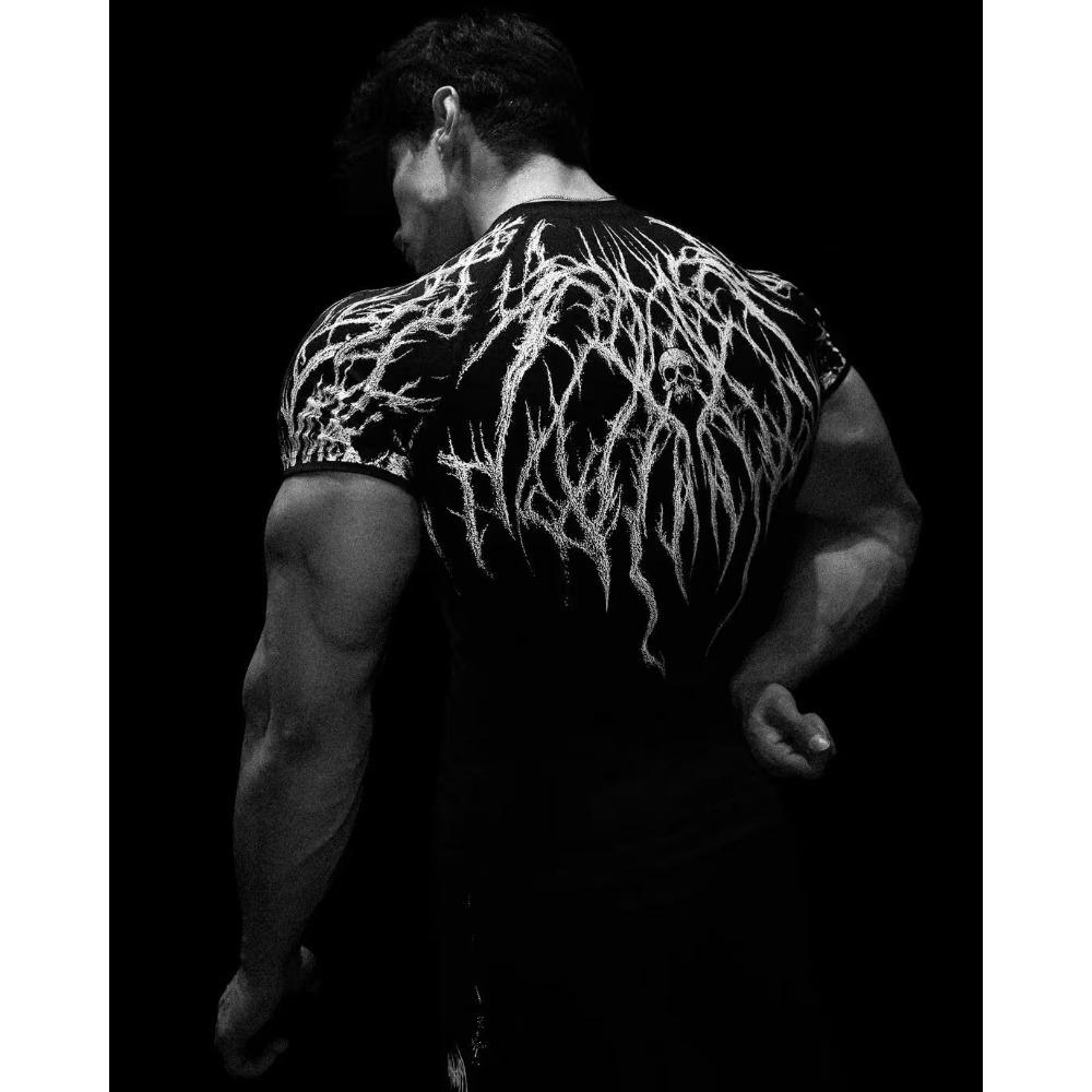 Fitness Short Sleeved Sports Elastic Quick Drying Tight Fitting Clothes for Couples