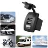 Waterproof Dual USB Charger Socket Power Outlet 3.1A for Car Boat Mobile