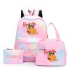 3Pcs/Set Chainsaw Man Kawaii Casual School Bag Colorful Backpack Set Girl with Lunch Bag for Women Student Teenager Rucksack Pencil Case