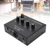 Microphone Home Audio Power Amplifier with 3 60dB Gain and 48V Phantom Small Stereo Audio Preamp for Dynamic and Condenser Microphones Sound