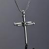 European and American Titanium Steel Cross Nail Pendant Personalized Punk Retro Men's Sweater Chain Jewelry Pendant Wholesale Trend