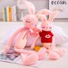 Pink Naughty Rabbit Doll Long Legs Big Ears Rabbit Pillow Children's Birthday Gift Home Decoration Event