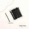 50pcs Black Metal Waved Hair Pins, Invisible One-line Bobby Pins, Daily Hair Styling Barrettes