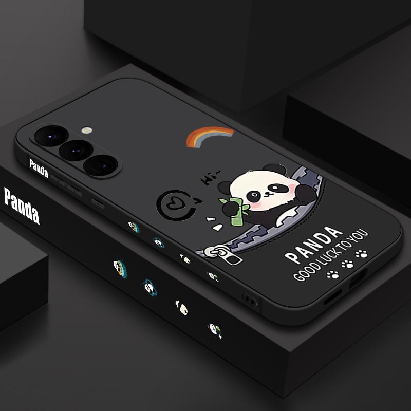 Cute Panda Print Case For Samsung Galaxy A57 A37 A17 A56 A36 A26 A16 A55 A54 5G S21 FE S22 S23 S24 Plus S25 S26 Ultra Cover