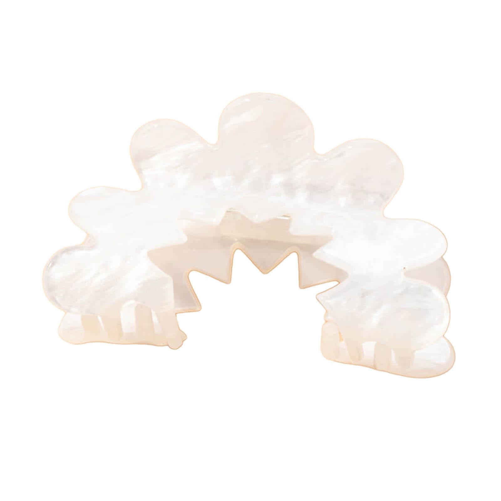

Trendy Wave Hair Clip Headwear Simple Flower Hair Claw Hairpin Hair Accerssories Shark Clamp for Women Ponytail Holder белый