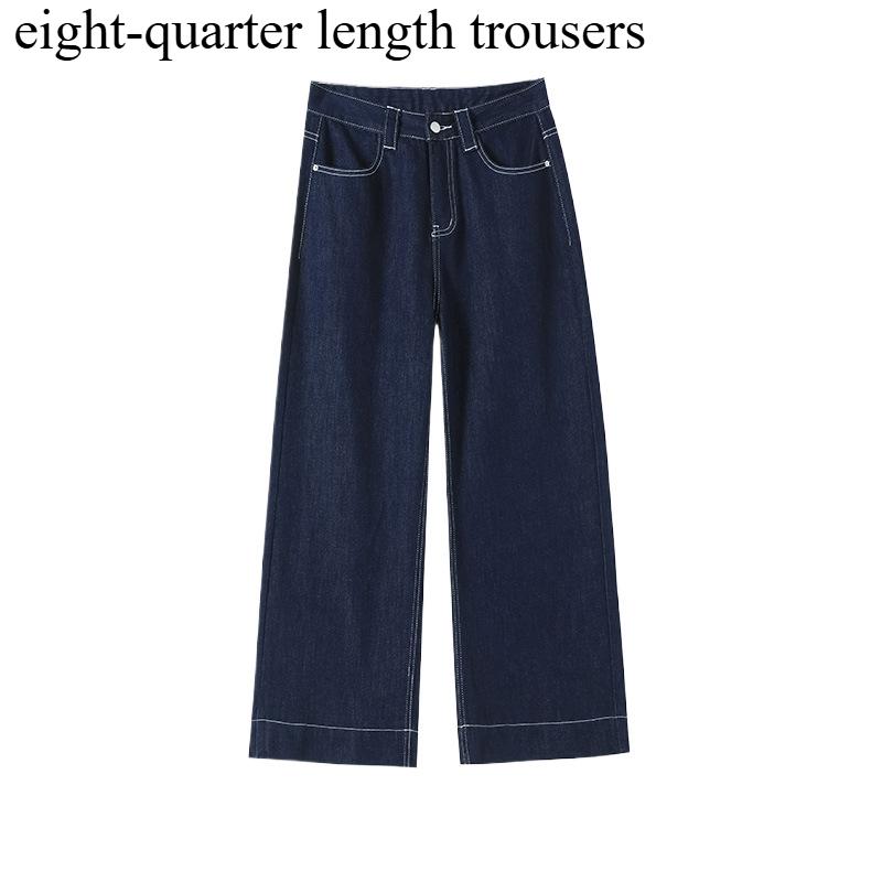 

GMXIA Женские модные повседневные брюки с однотонным принтом и высокой талией и капри XXL темно-синий