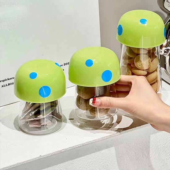 Uzavíratelná sklenice tvaru houby velkokapacitní vnitřní všestranný organizér sklenice na mince sklenice na kávová zrna čaj